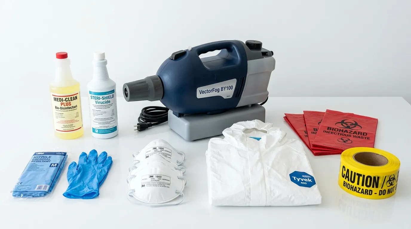 Professional biohazard remediation crew working in Richmond